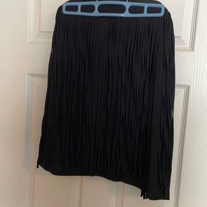 ELOQUII Mini skirt with Fringe details